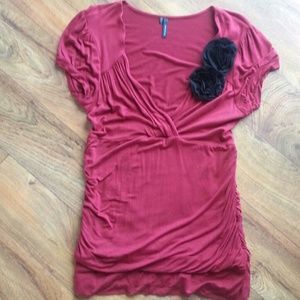 Maroon Maurices dressy top.