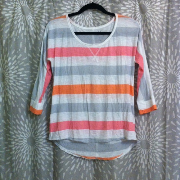 3/4 Sleeve Striped Shirt