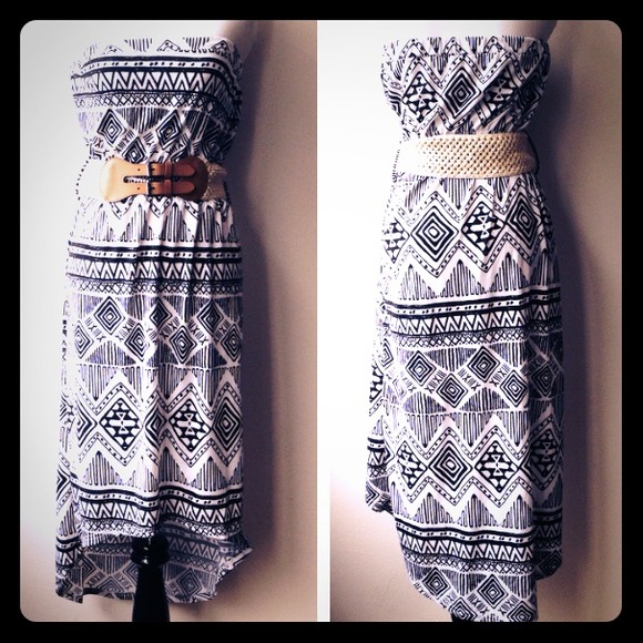 Derek Heart from Kohl's Dresses & Skirts - 🎀HP NWT Aztec Strapless Summer High-Low Dress