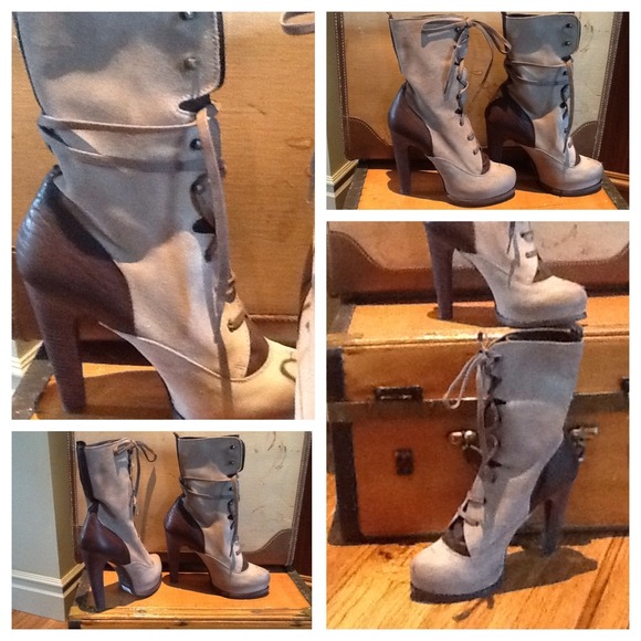BUNDLED Hoss for Free People Victorian Boot Stone - Picture 3 of 4