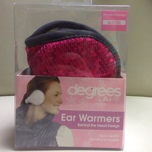 Degrees by 180s Pink Sequin Ear Warmers BNWT