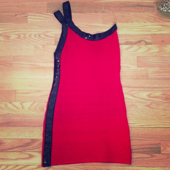Sexy one Shoulder red dress