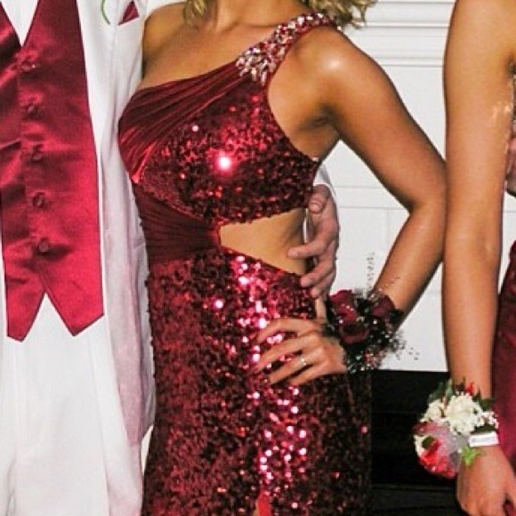 red sequin prom dress. make offer. ❤️ - Picture 2 of 3