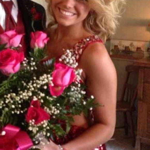 red sequin prom dress. make offer. ❤️ - Picture 3 of 3