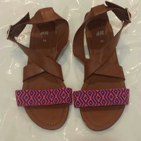 ×SOLD IN BUNDLE×H&M Brown/Coral/Sapphire Sandals