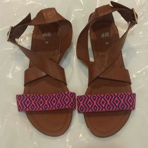 ×SOLD IN BUNDLE×H&M Brown/Coral/Sapphire Sandals