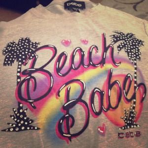 Heather gray bebe t-shirt