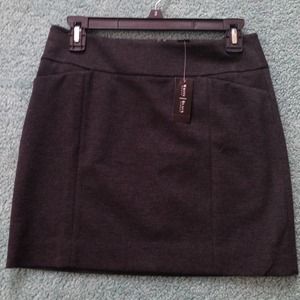 WHBM dark grey ponte mini skirt