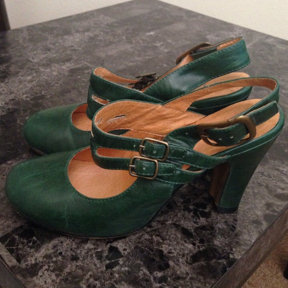 Navid Madia Shoes Made In Spain Emerald Green Leather Shoes Poshmark