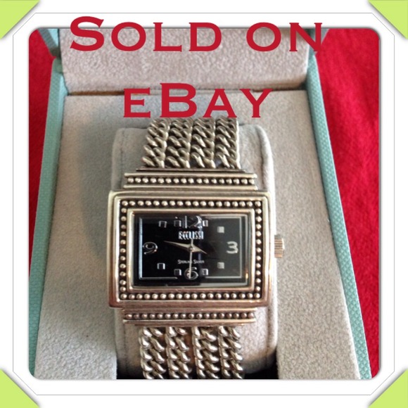 925 Ecclissi Sterling chain bracelet watch.