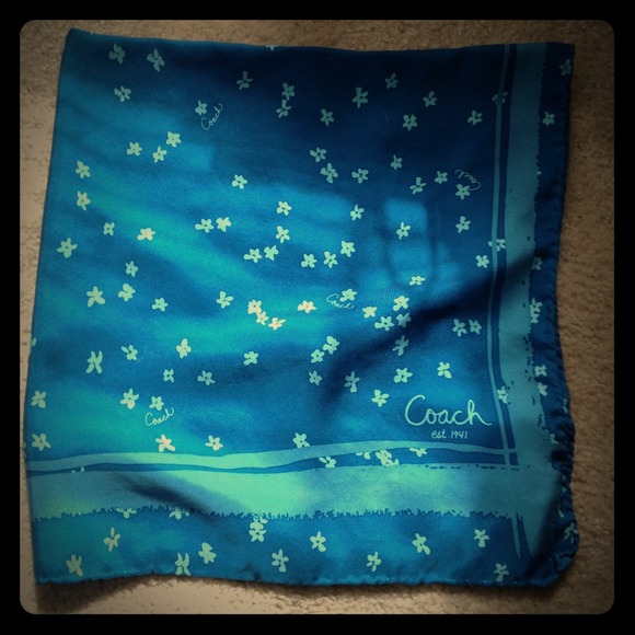 Coach Blue flower scarf for Tee2014