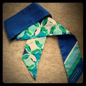 Reduced !!Coach stripe/kaleidoscope tie scarf