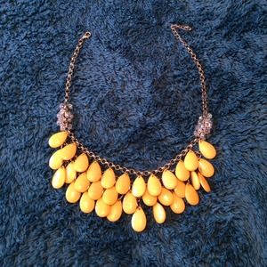 Yellow bib necklace