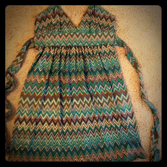 Chevron metallic dress by Speechless! Sz Med - Picture 1 of 4