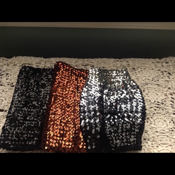 80's Vintage Sequin Tube Tops Bundle, Separate $15