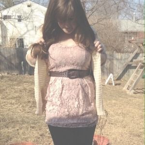 🌸 pink lace shirt/dress 🌸