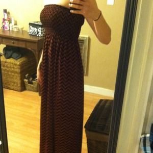 Chevron maxi dress
