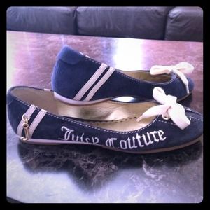 Juicy Couture navy ballerina flats.