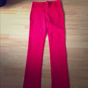 SOLD - Red High-Waisted Skinny Pants