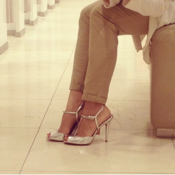 Zara silver heels