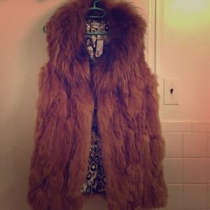 Real fur vest