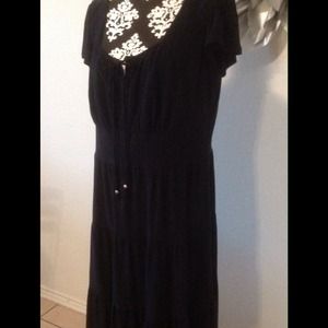 Plus size Navy 3 tier dress.