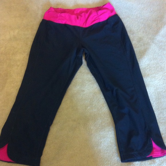 Pink and black leggings