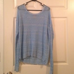 Blue knit sweater