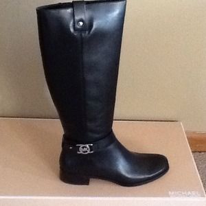 michael kors charm riding boots