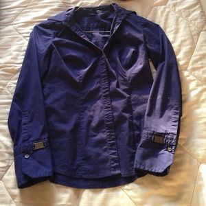 Dark purple button down shirt from express