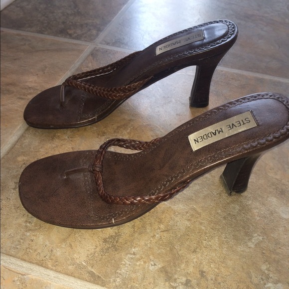Steve Madden Shoes | Steve Madden Thong Heel Sandals | Poshmark