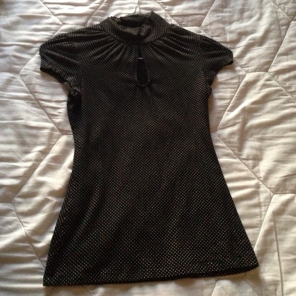 Black polka dot shirt from express