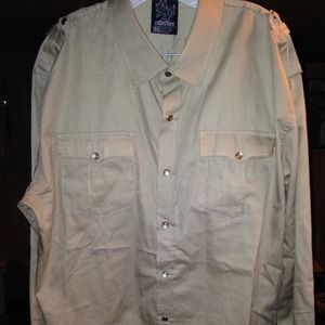 Mens khaki casual shirt 3x