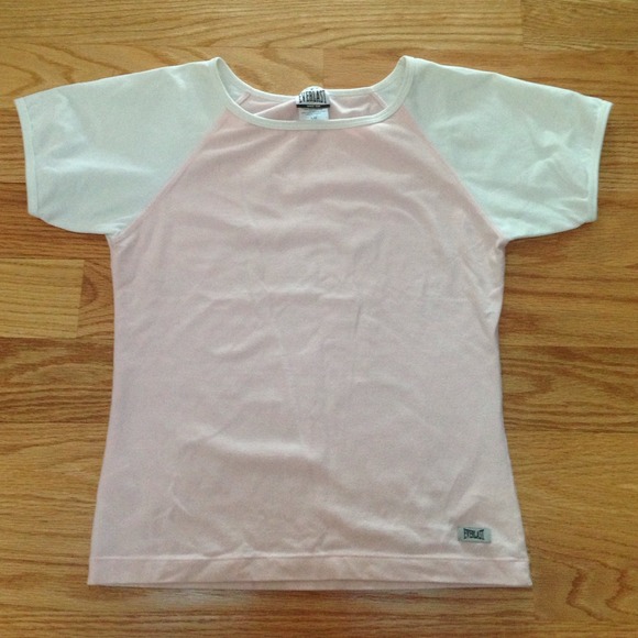 Everlast pink white yoga athletic top shirt