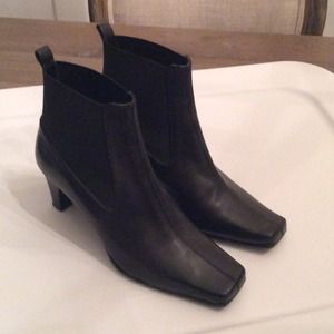Great black leather boots