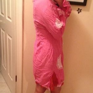 Mud Pie Tops - MUDPIE pink cover up. Mud Pie Tops - MUDPIE pink cover up.