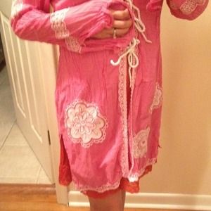 Mud Pie Tops - MUDPIE pink cover up. Mud Pie Tops - MUDPIE pink cover up.
