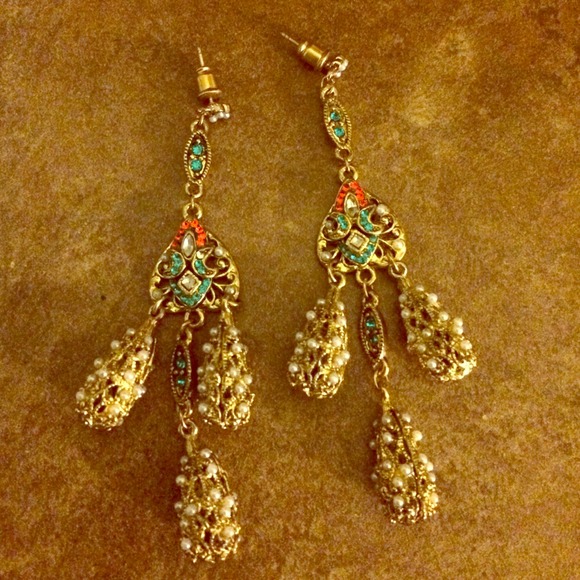 Studded dangle earrings