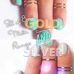 Gold & Silver Midi Ring Set