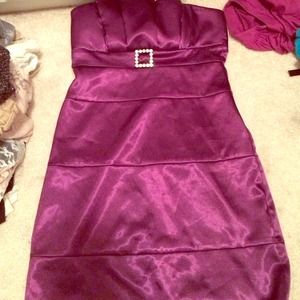 Purple silk homecoming dress