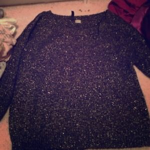 Grey and silver sparkles sweater
