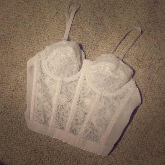 White Bustier top 34A