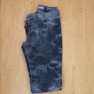 Tie dye skinny jeans