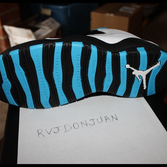NIKE AIR JORDAN RETRO 10 X POWDER BLUE MENS 12-13 - Picture 3 of 4