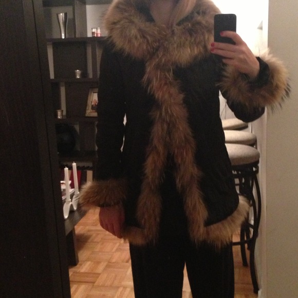 Fur Fox Rabbit coat Amazing! Worn once! Size s-m - Picture 4 of 4