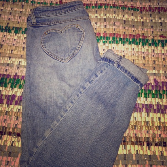Blue denim jeans