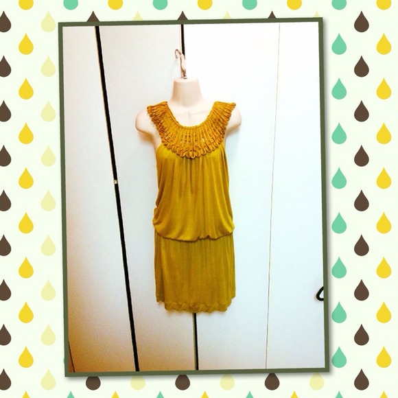 BCBG Chartreuse Jersey Dress