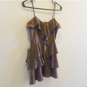 Bebe ruffle cami dress