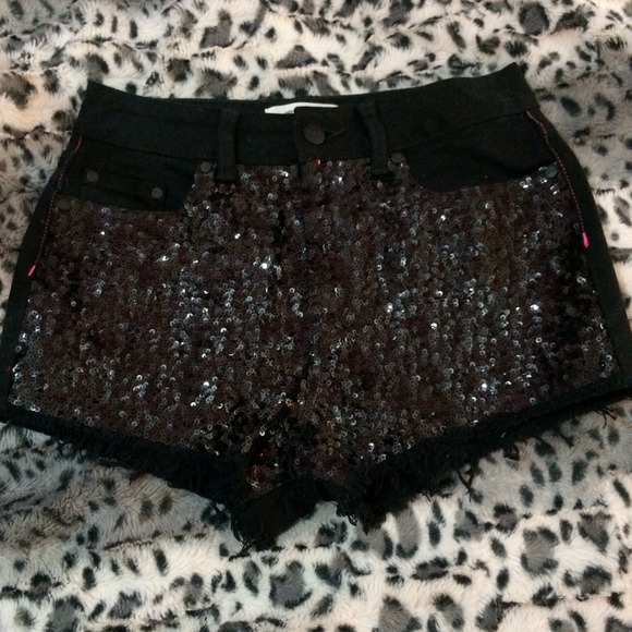 Victoria's Secret Pink Sequin High Waisted Shorts
