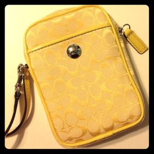 COACH Sunshine Yellow Camera/Phone/Wallet Case